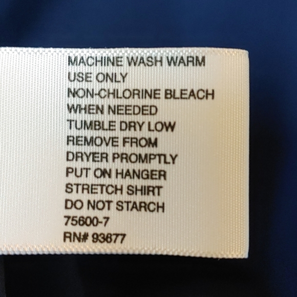 JF J.Ferrar Mens Slim Fit Navy Dress Shirt - Picture 4 of 5